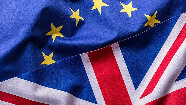 Union jack and EU flag