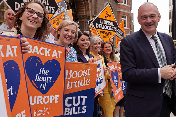 Ed Davey with campainers